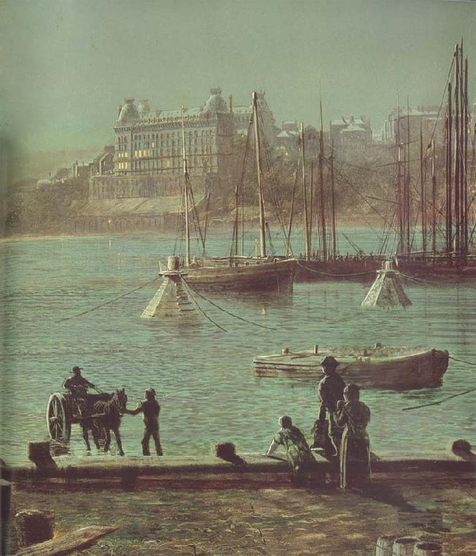 Atkinson Grimshaw Detail of Scarborough Bay